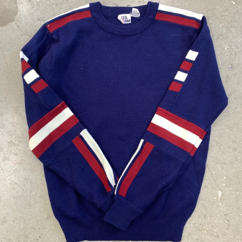 Vintage 90s Red White and Blue Sweater